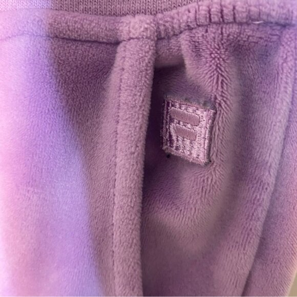FILA Junior Purple Velour Track Pants Athleisure Loungewear - Picture 5 of 11